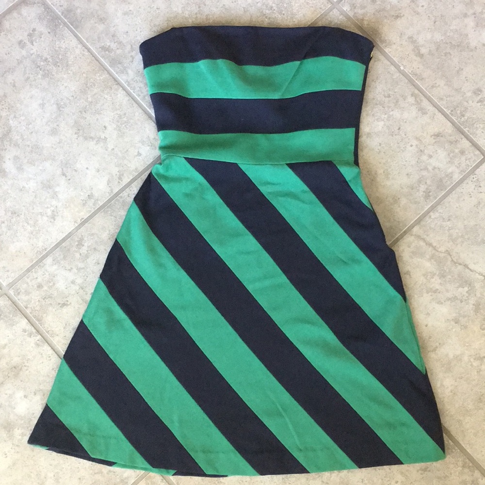 BCBG Strapless Fit N Flare Dress